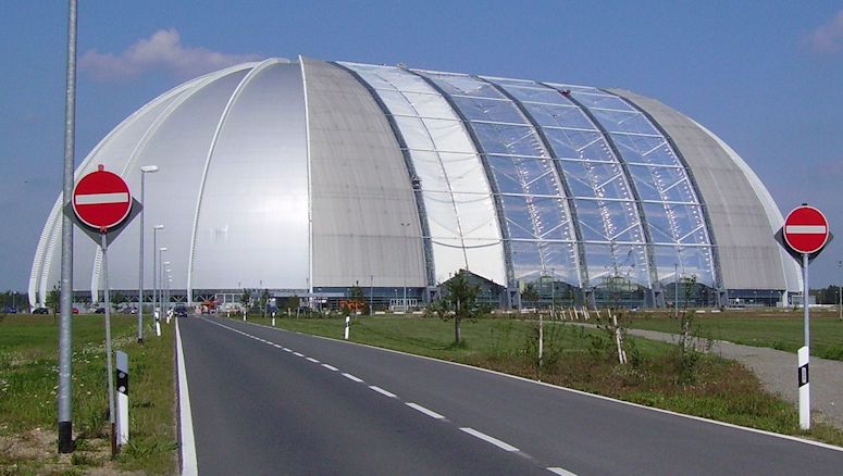 Insidan av hangaren Aerium, som gdes av CargoLifter.