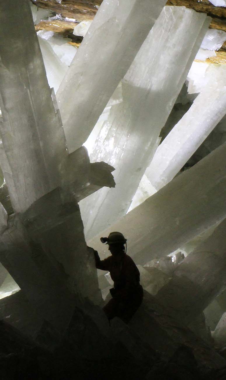 Nrbild p Cueva de los cristales (kristallgrottan) i Mexiko