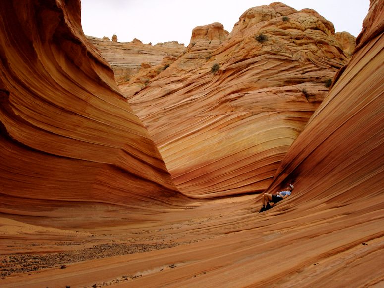 The Wave - formation av sandsten i knen i Arizona.