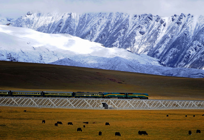Vrldens hgsta jrnvg mellan Quinhai och Lhasa.