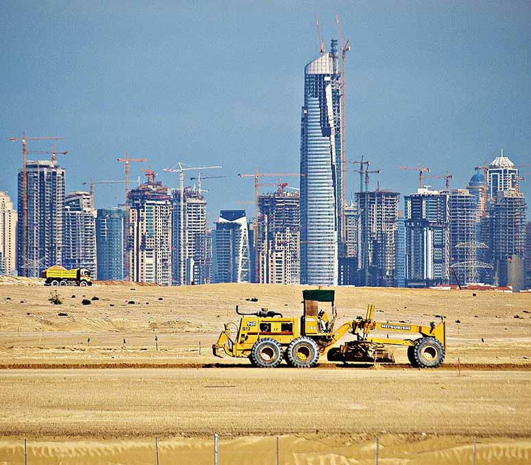 Skyskrapor som byggs i Dubai 2008