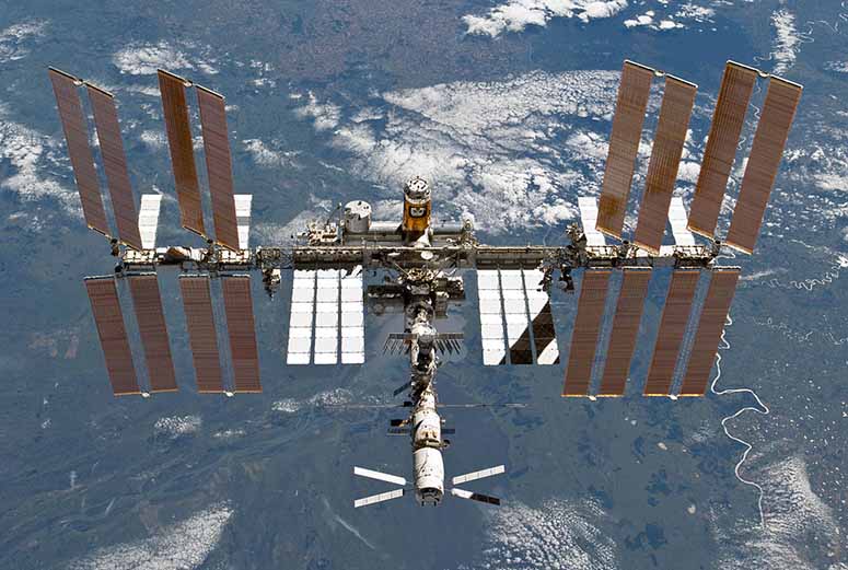 International Space Station, Internationella rymdstationen, ISS, sedd frn rymden