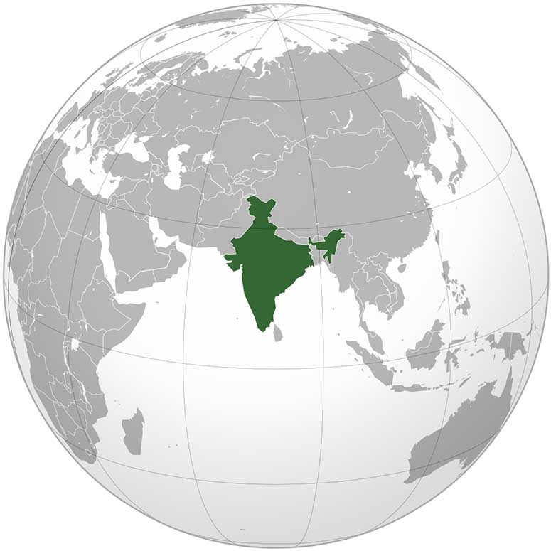 Karta ver Indien