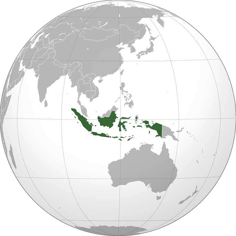 Karta ver Indonesien