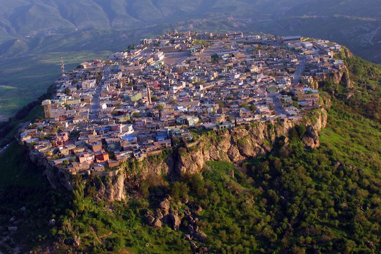 Amedi - stad p en bergsplat i irakiska Kurdistan.