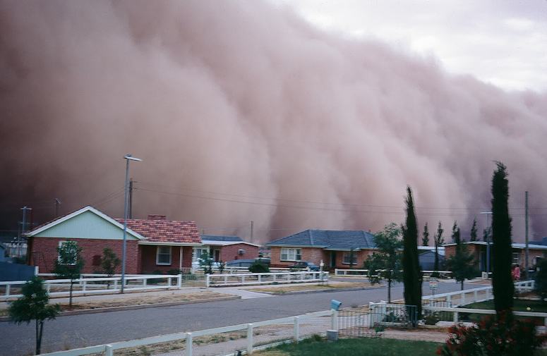 Sandstorm i Australien 1968