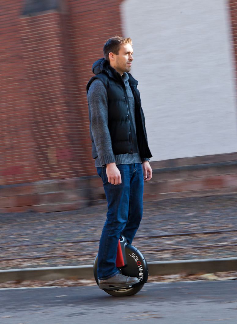 Solowheel - som en segway utan handtag.