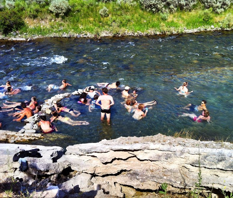 Boiling River i Yellowstone nationalpark.