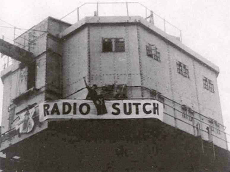 Piratradion Radio Sutch på fortet Shivering Sands 1964.