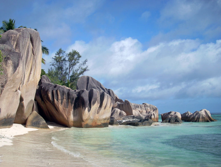 Anse Source d'Argent p Seychellerna