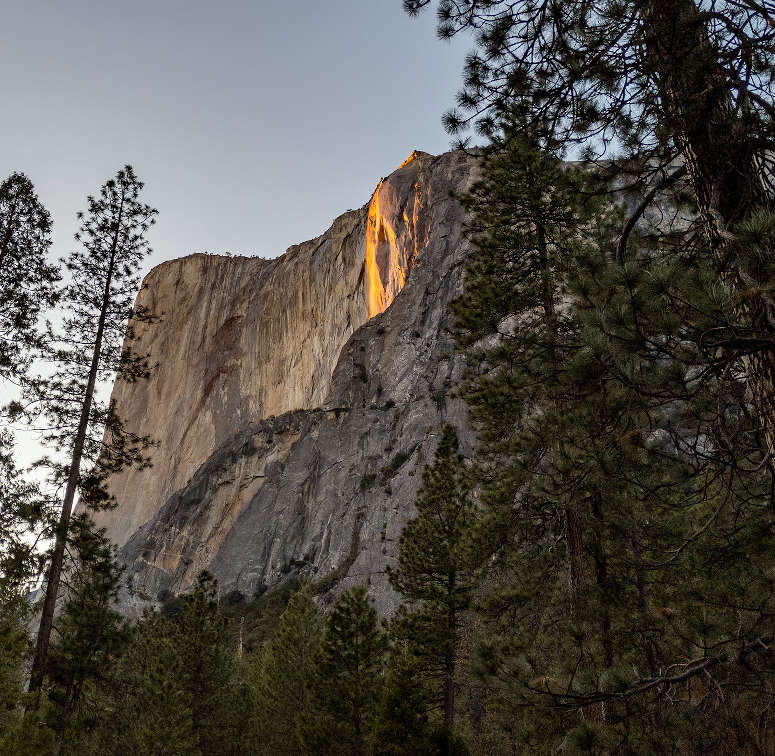 Horsetail Fall i Yosemite, USA.