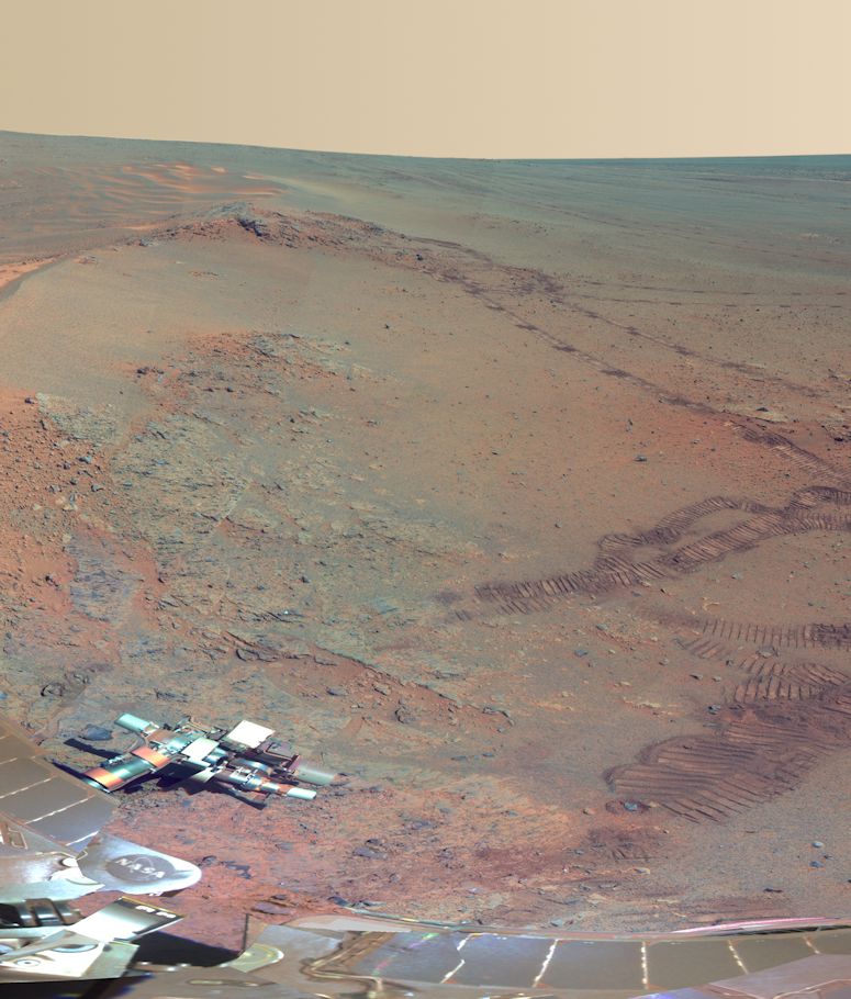 Detaljerad panoramabild från Mars, tagen av NASA