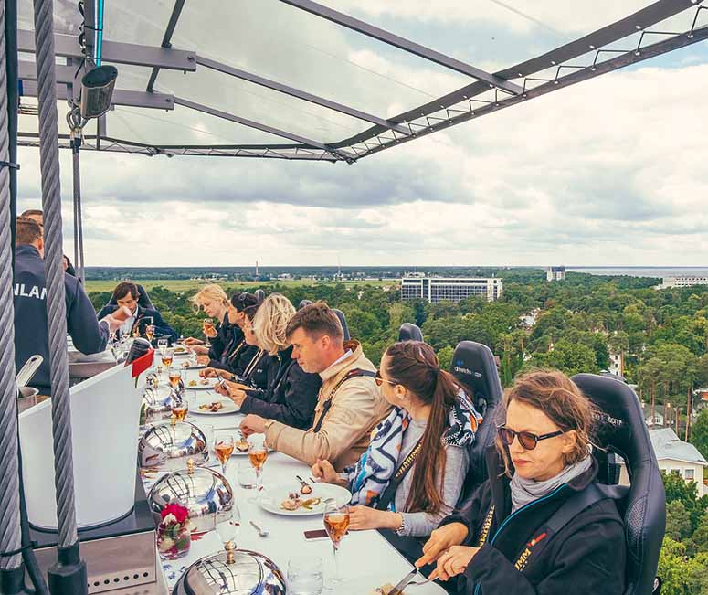 Dinner in the Sky i Jurmala i Lettland 2015.