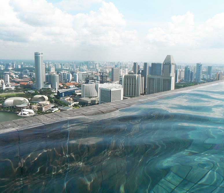 Infinity pool i Singapore.