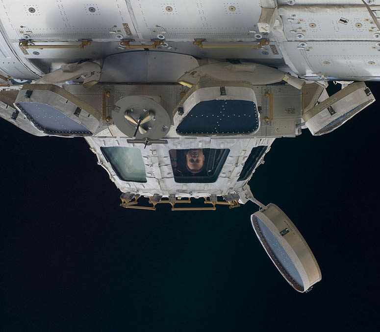 Astronaut Ron Garan i Cupola