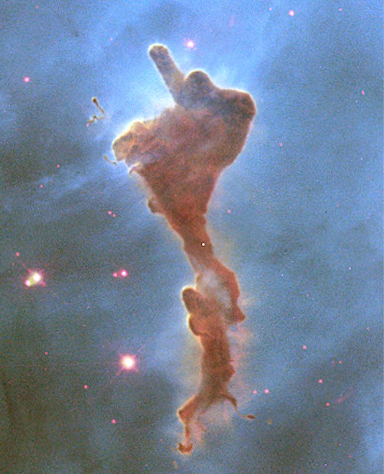 Nebulosan som pekar långfinger