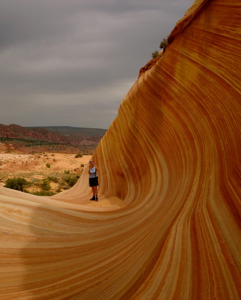 The Wave - formation av sandsten i öknen i Arizona.