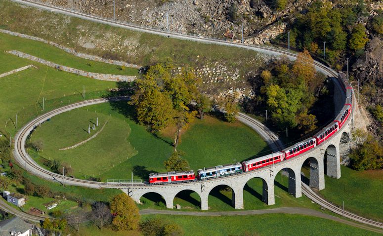 Spiralviadukt i Brusio.