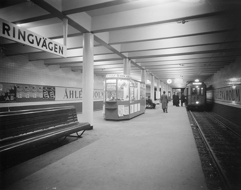Tunnelbanestationen Ringvägen (nuvarande Skanstull) år 1933.