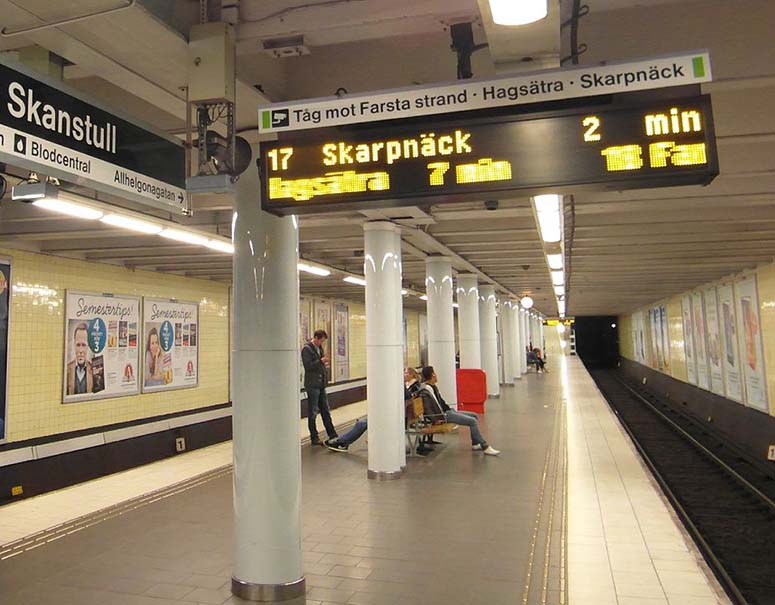 Tunnelbanestationen Skanstull idag.