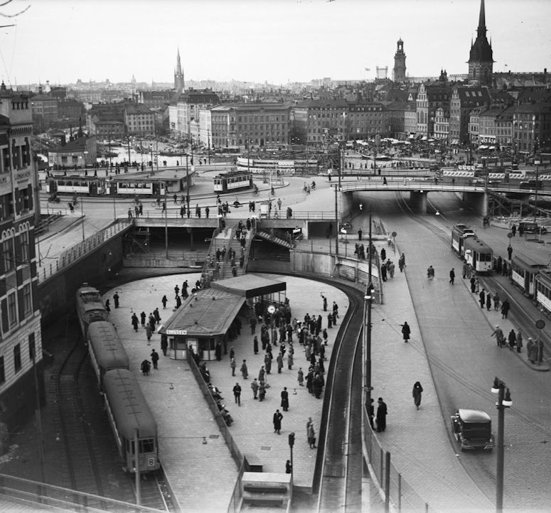 Tunnelbanestation Slussen 1934.