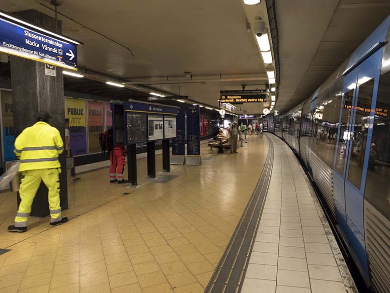 Tunnelbanestationen Slussen idag.