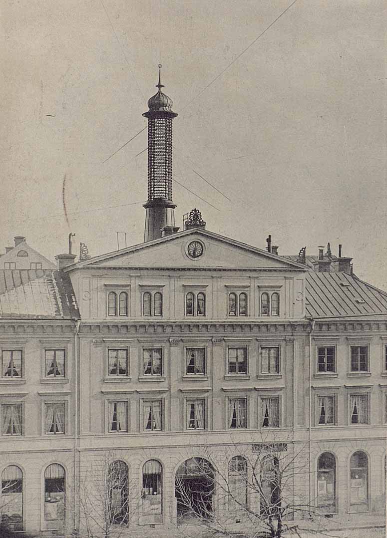 Telefontornet i Uppsala omkring 1891-1892.