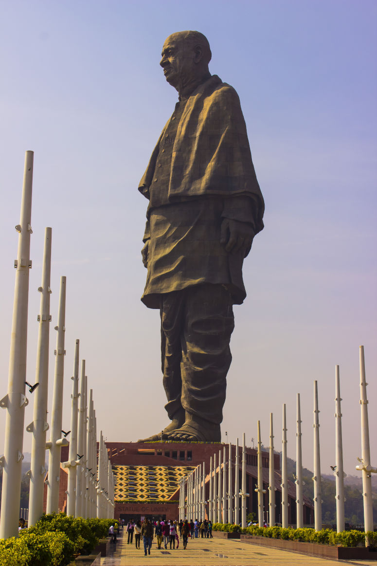 Världens högsta staty - Statue of Unity i Indien.
