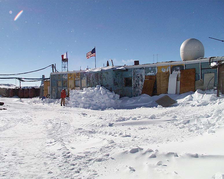 Forskningsstationen Vostok på Antarktis