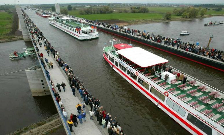 Vrldens lngsta navigerbara akvedukt, Kanalbrcke Magdeburg