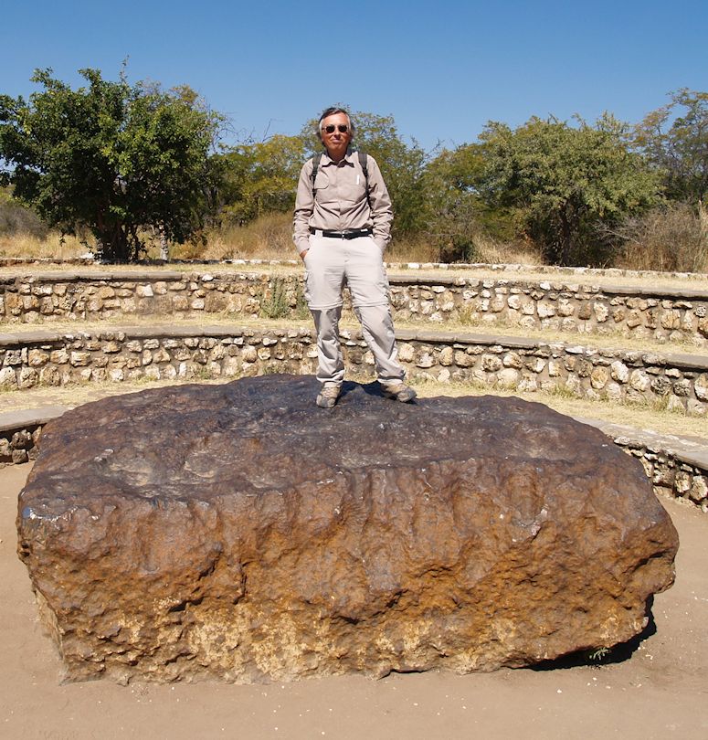 Världens största meteorit Hobameteoriten i Namibia.
