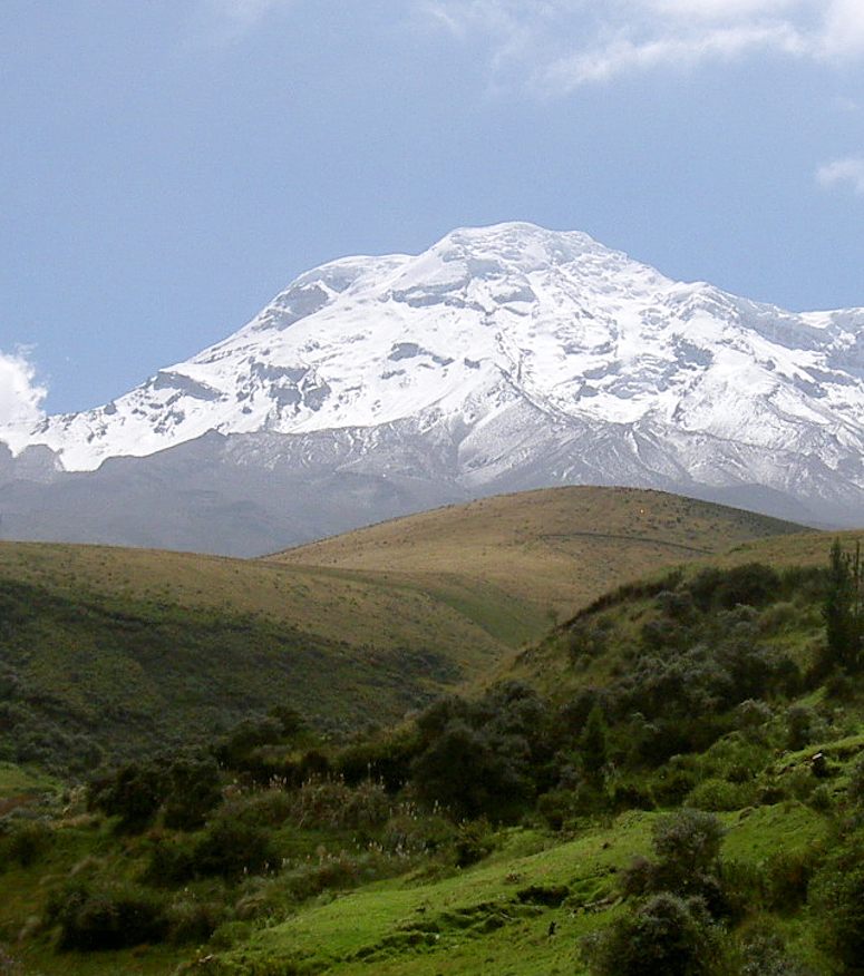 Vrldens hgsta berg, sett genom avstnd frn jordens centrum, Chimborazo i Ecuador.