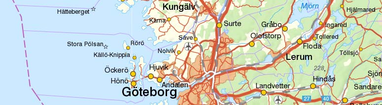 Karta ver Hisingen