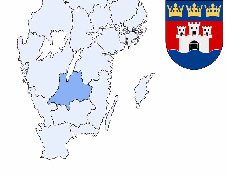 Jönköpings län, karta och länsvapen
