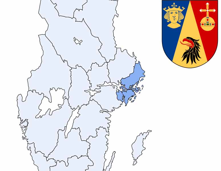 Stockholms ln, karta och lnsvapen