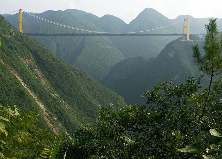 Siduhe Bridge, världens högsta hängbro