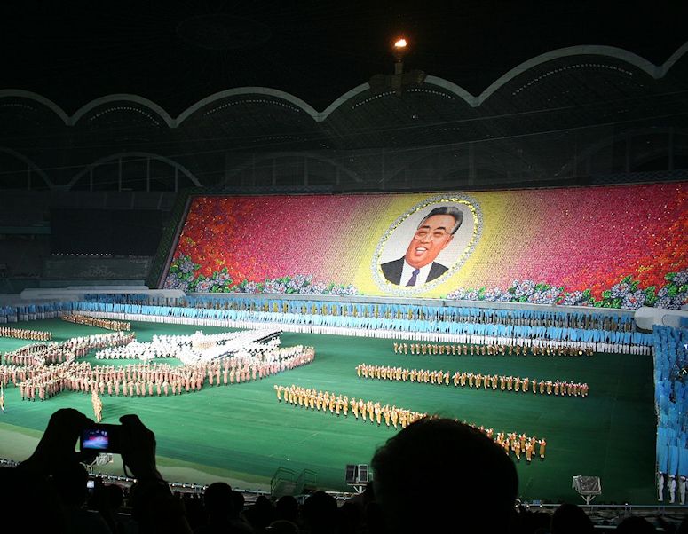 Frsta maj-stadion i Nordkorea.