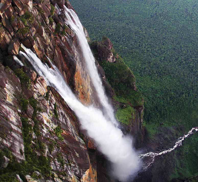 Angelfallen, Angel Falls, världens högsta vattenfall från ovan