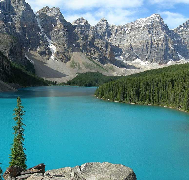 Moraine Lake, Kanada - vrldens vackraste sj